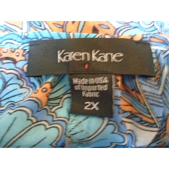 Karen Kane Hi Low 3/4 Sleeve Sheer Top Size 2X NEW - Picture 4 of 4